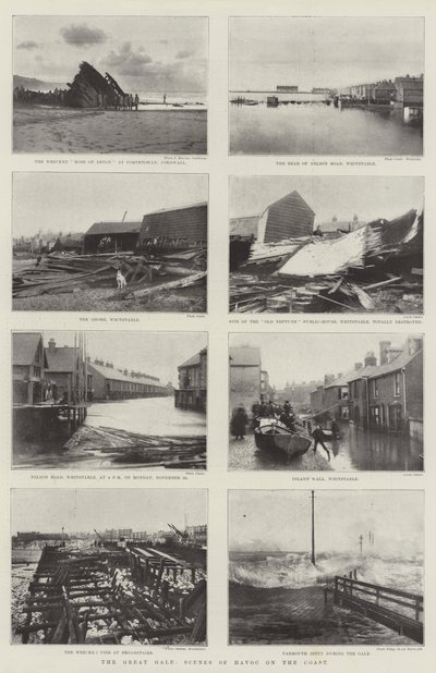Il grande uragano, scene di devastazione sulla costa da English Photographer