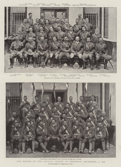 Gli eroi della carica di cavalleria a Omdurman, 2 settembre 1898 da English Photographer
