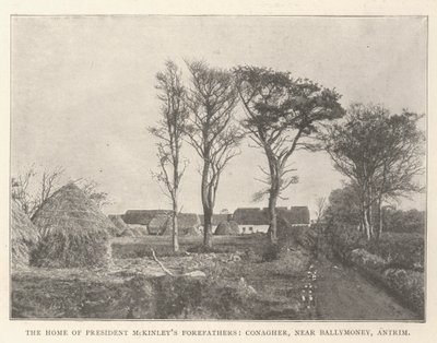 La casa degli antenati del presidente McKinley, Conagher, vicino a Ballymoney, Antrim da English Photographer