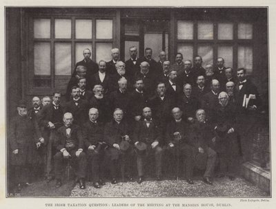 La questione della tassazione irlandese, leader della riunione alla Mansion House, Dublino da English Photographer