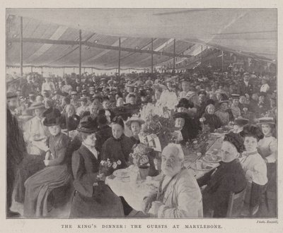 La cena del re, gli ospiti a Marylebone da English Photographer