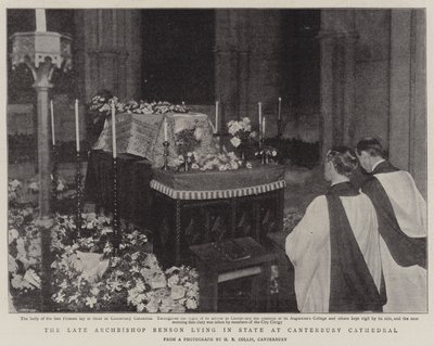 Il defunto arcivescovo Benson in stato a Canterbury Cathedral da English Photographer