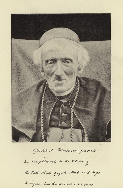 Il defunto Cardinale Newman da English Photographer