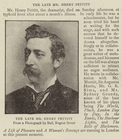 Il defunto signor Henry Pettitt da English Photographer