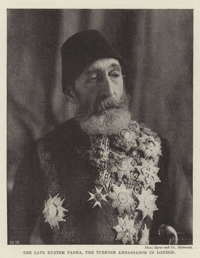 Il Defunto Rustem Pasha, Ambasciatore Turco a Londra da English Photographer