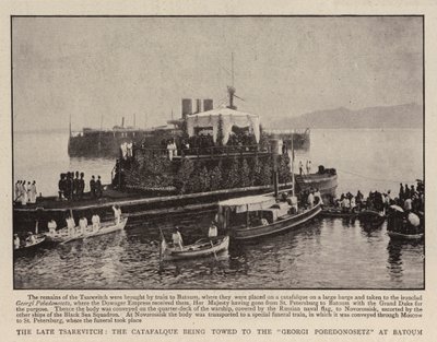 Il defunto zarevic, il catafalco trainato verso il Georgi Pobedonosetz a Batumi da English Photographer