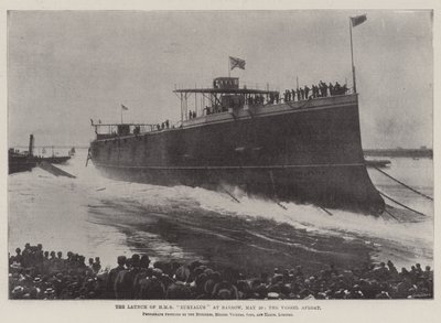Il varo della HMS Euryalus a Barrow, 20 maggio, la nave galleggiante da English Photographer