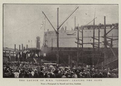 Il Varo della HMS London, lasciando gli Scivoli da English Photographer
