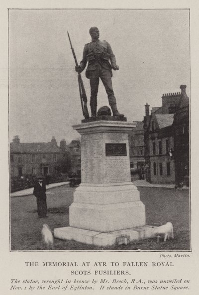 Il memoriale ad Ayr per i caduti dei Royal Scots Fusiliers da English Photographer