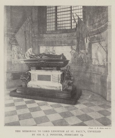 Il memoriale a Lord Leighton a San Paolo, svelato da Sir E J Poynter, 19 febbraio da English Photographer