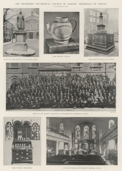 Il Consiglio Ecumenico Metodista a Londra, memoriali di Wesley da English Photographer