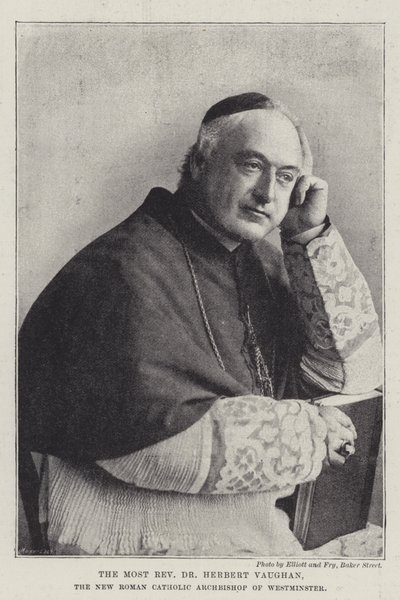 Il reverendissimo Dr Herbert Vaughan, il nuovo arcivescovo cattolico romano di Westminster da English Photographer