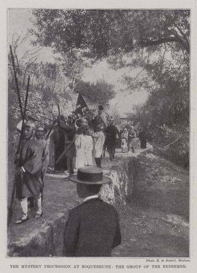 La processione del mistero a Roquebrune, il gruppo del Redentore da English Photographer