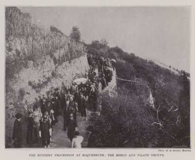 La processione del mistero a Roquebrune, i gruppi di Erode e Pilato da English Photographer