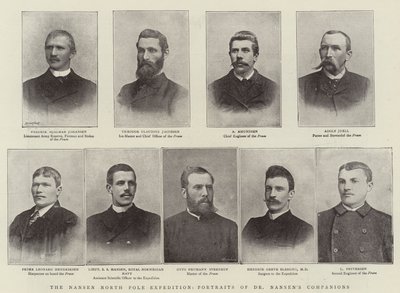 La spedizione al Polo Nord di Nansen, ritratti dei compagni del Dr. Nansen da English Photographer