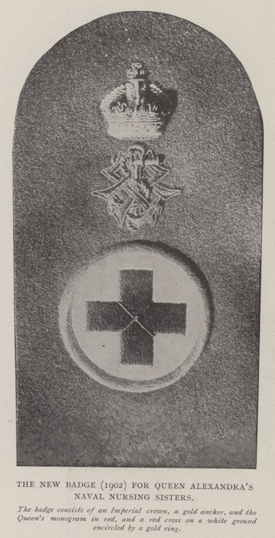 Il Nuovo Distintivo (1902) per le Sorelle Infermiere Navali della Regina Alexandra da English Photographer
