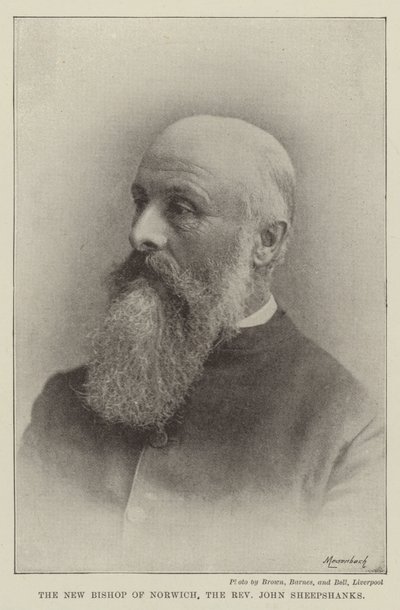 Il nuovo Vescovo di Norwich, il Reverendo John Sheepshanks da English Photographer