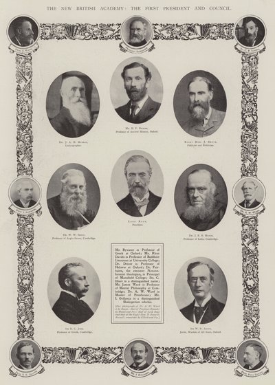 La nuova Accademia Britannica, il primo presidente e consiglio da English Photographer