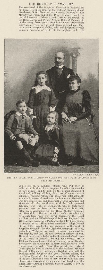 Il Nuovo Comandante in Capo a Aldershot, il Duca di Connaught, con la Sua Famiglia da English Photographer