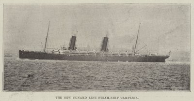 La nuova nave a vapore della Cunard Line, Campania da English Photographer