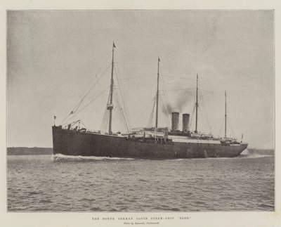 La nave a vapore Elbe del Lloyd tedesco settentrionale da English Photographer
