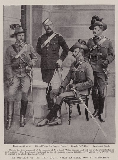 Gli ufficiali dei New South Wales Lancers, ora ad Aldershot da English Photographer