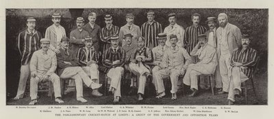 La Partita di Cricket Parlamentare a Lords, un Gruppo di Squadre di Governo e Opposizione da English Photographer