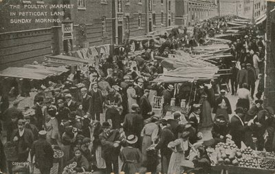 Il Mercato del Pollame, Petticoat Lane, domenica mattina da English Photographer