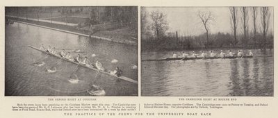 La pratica degli equipaggi per la gara di canottaggio universitaria da English Photographer