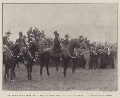Il Principe di Galles a Cheltenham, Sua Altezza Reale ispeziona i Royal Gloucestershire Hussars da English Photographer