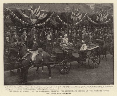 La visita del principe di Galles a Canterbury, ricevendo l
