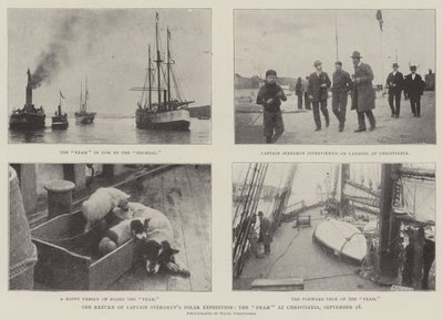 Il ritorno della spedizione polare del capitano Sverdrup, la Fram a Christiania, 28 settembre da English Photographer