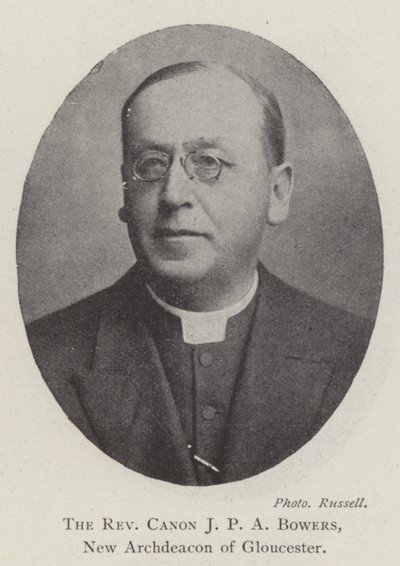 Il reverendo canonico J P A Bowers, nuovo arcidiacono di Gloucester da English Photographer