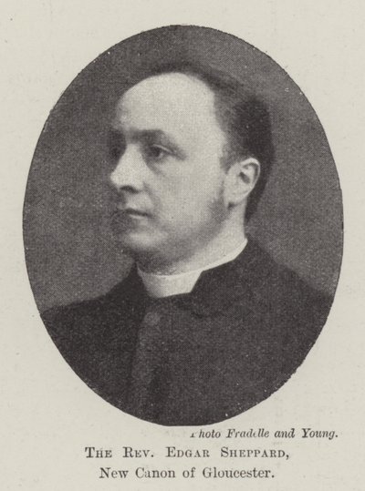 Il Reverendo Edgar Sheppard, nuovo canonico di Gloucester da English Photographer