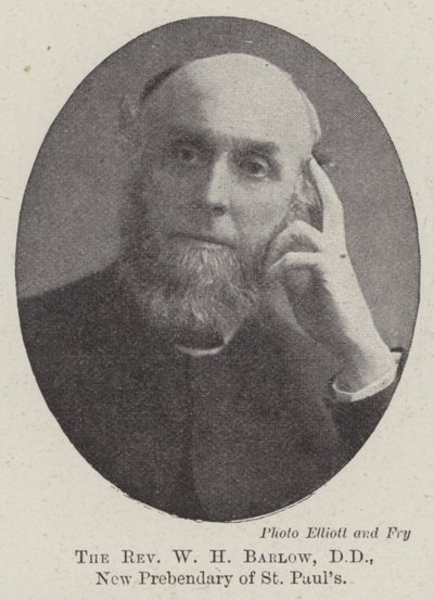 Il reverendo W H Barlow, DD, nuovo prebendario di St Paul da English Photographer