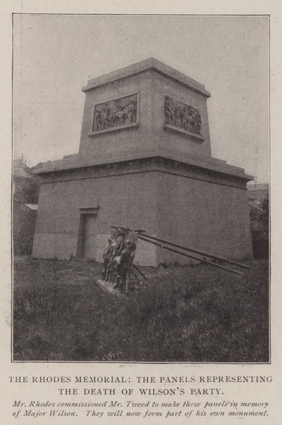 Il memoriale di Rhodes, i pannelli che rappresentano la morte del gruppo di Wilson da English Photographer