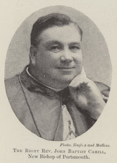 Il Reverendo John Baptist Cahill, nuovo vescovo di Portsmouth da English Photographer