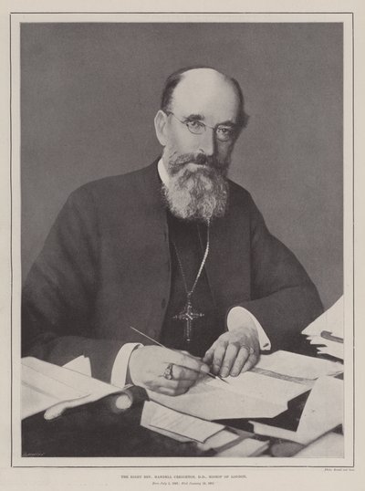 Il Reverendo Mandell Creighton, DD, Vescovo di Londra da English Photographer