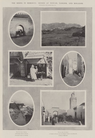La rivolta in Marocco, scene a Tetuan, Tangeri e Mogador da English Photographer