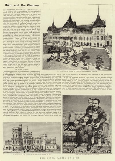 La famiglia reale del Siam da English Photographer