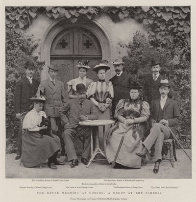 Il matrimonio reale a Coburg, un gruppo al castello da English Photographer