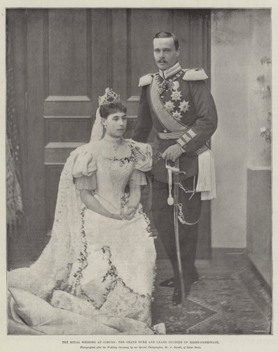 Il matrimonio reale a Coburgo, il Granduca e la Granduchessa d