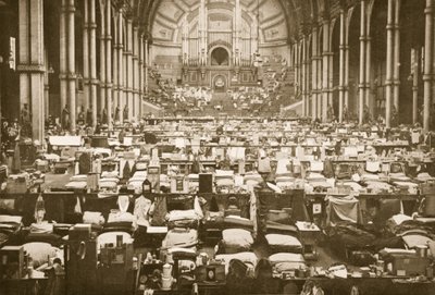 La Sala del Sonno, Alexandra Palace, illustrazione da Prigionieri tedeschi in Gran Bretagna da English Photographer