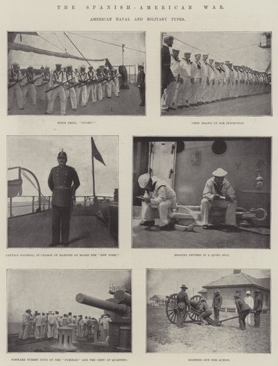 La guerra ispano-americana, tipi navali e militari americani da English Photographer