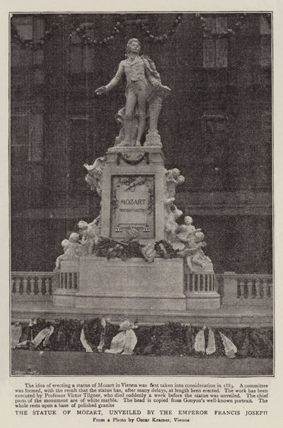 La statua di Mozart, svelata dall