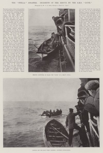 Il disastro della Stella, incidenti del salvataggio da parte della RMS Lynx da English Photographer