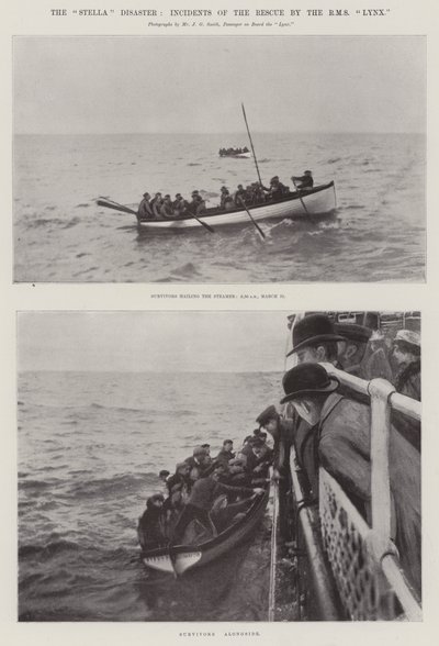 Il disastro della Stella, incidenti del salvataggio da parte della RMS Lynx da English Photographer