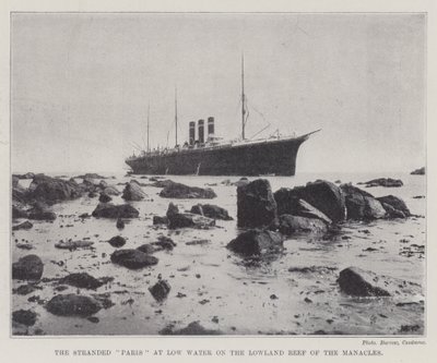La Parigi incagliata a bassa marea sulla scogliera di Lowland dei Manacles da English Photographer