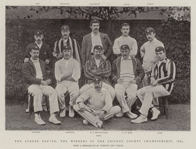 Il Surrey Eleven, i vincitori del campionato di cricket della contea, 1894 da English Photographer