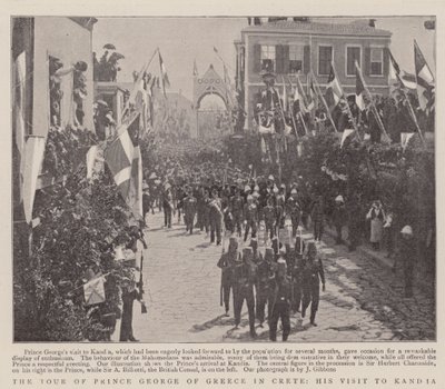 Il tour del principe Giorgio di Grecia a Creta, la sua visita a Candia da English Photographer